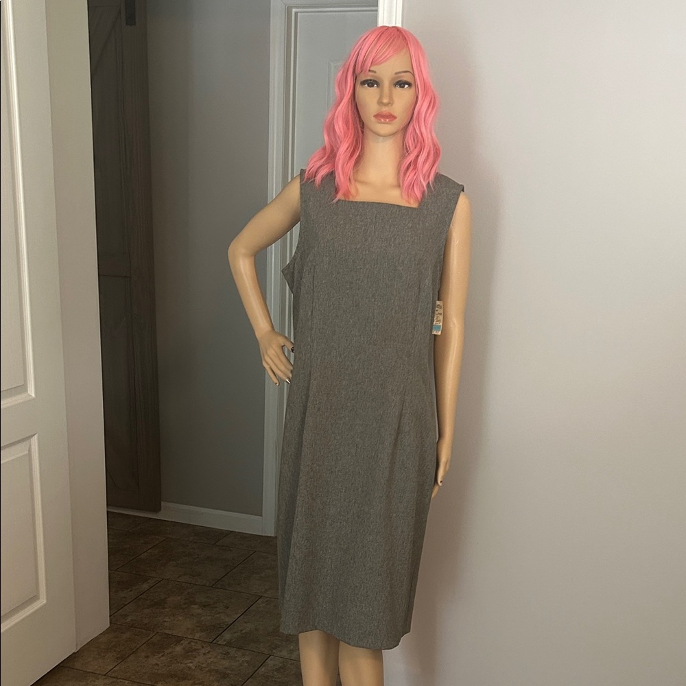 NOS I.S.B. Gray Vintage Sleeveless Dress From Sears Dept Store Made in USA 🇺🇸